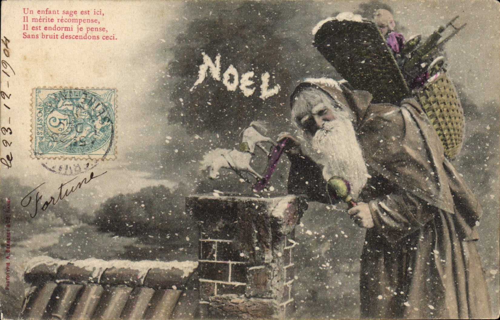 CPA Fantaisie Pere Noel 