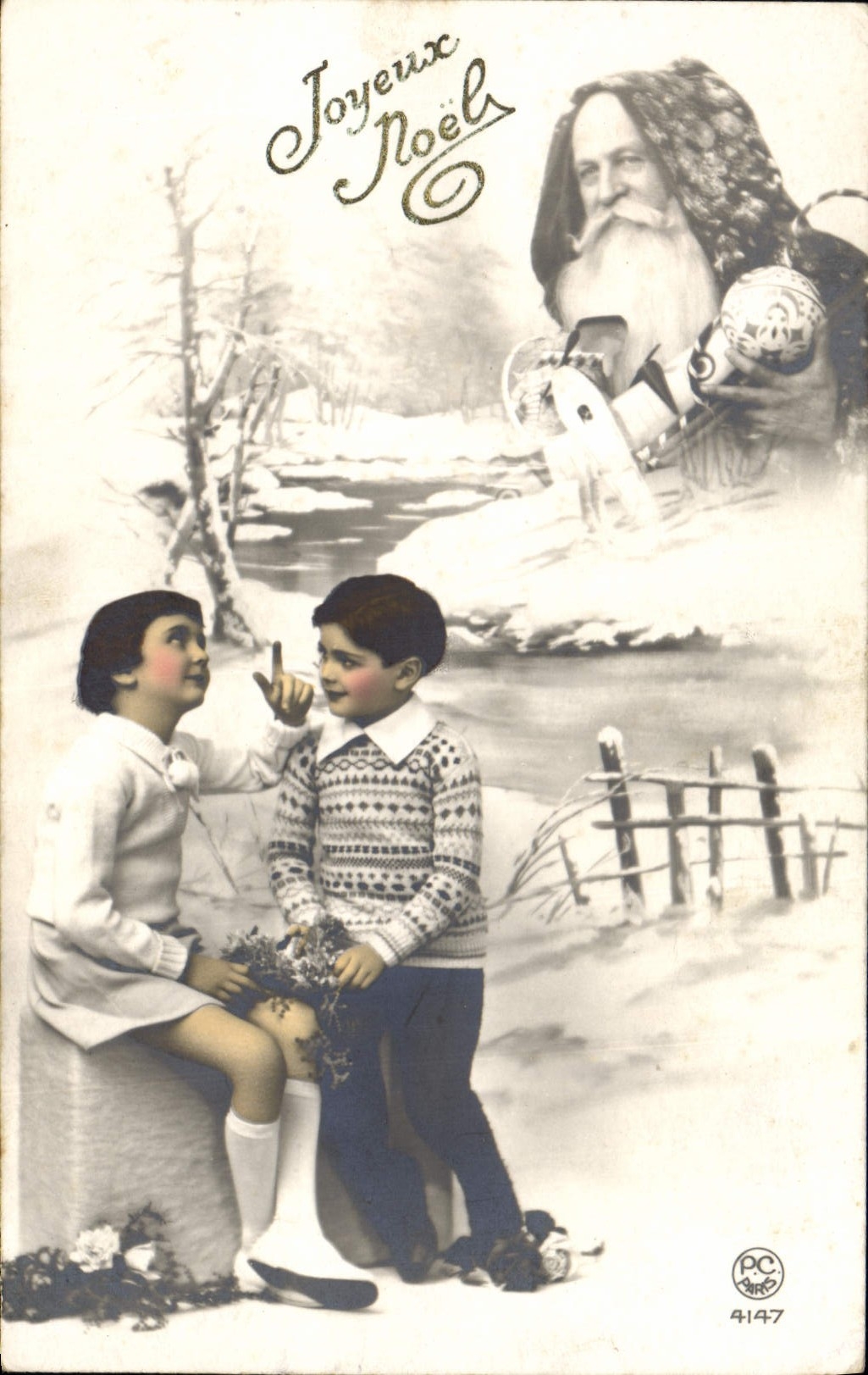 CPA Fantaisie Pere Noel 