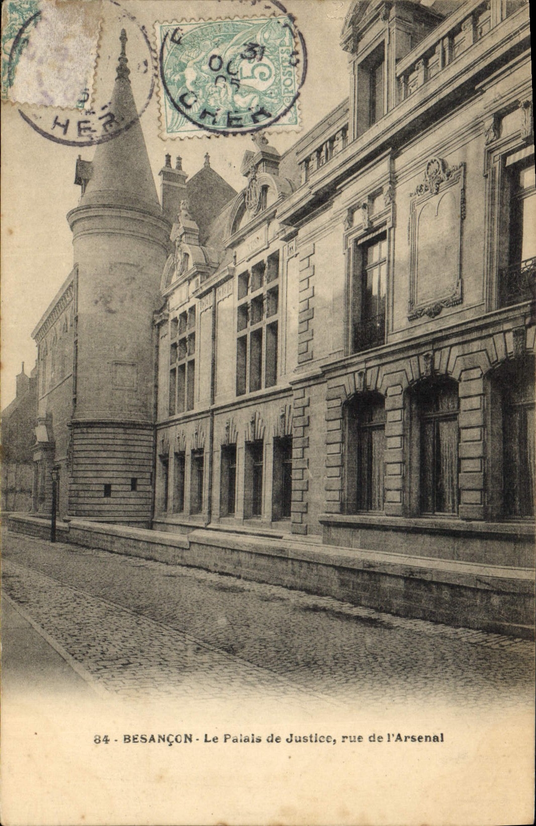 CPA Palais de Justice Rue de l'Arsenal Besancon