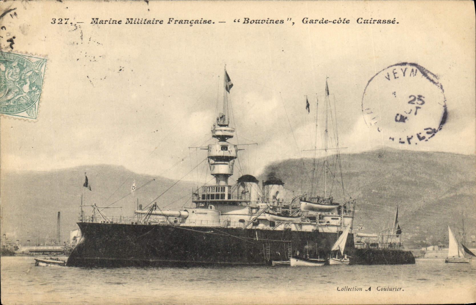 CPA Bateau de Guerre Bouvines Garde Cote cuirasse