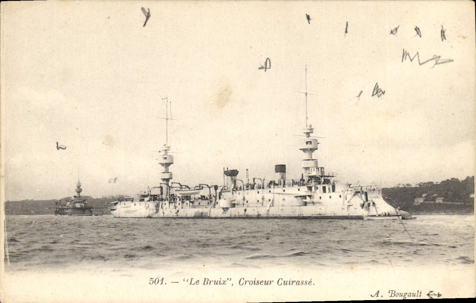 CPA Bateau de Guerre Le Bruix Croiseur Cuirasse