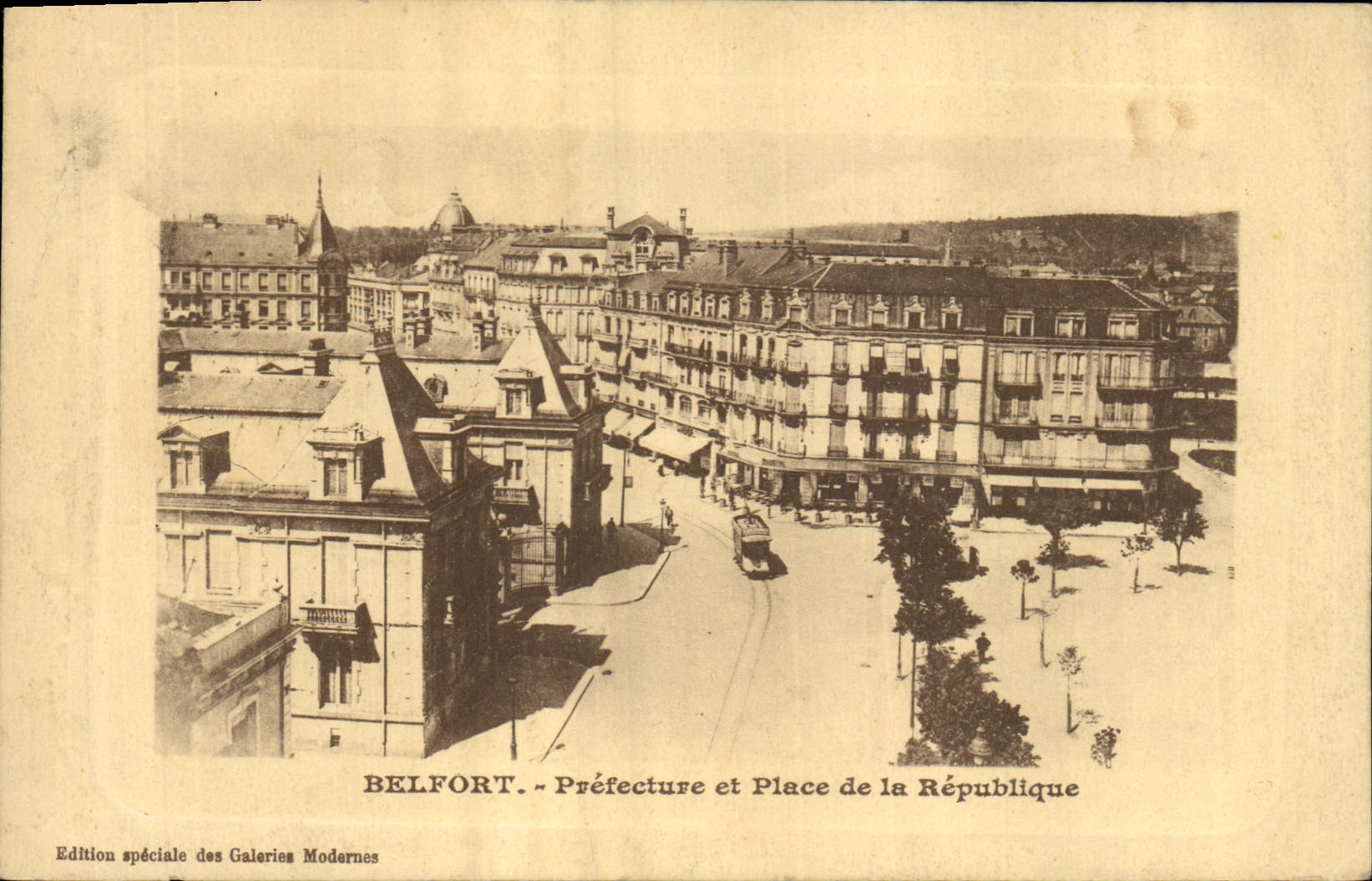Vintage Postcard Prefecture and Place of the Belfort Republic
