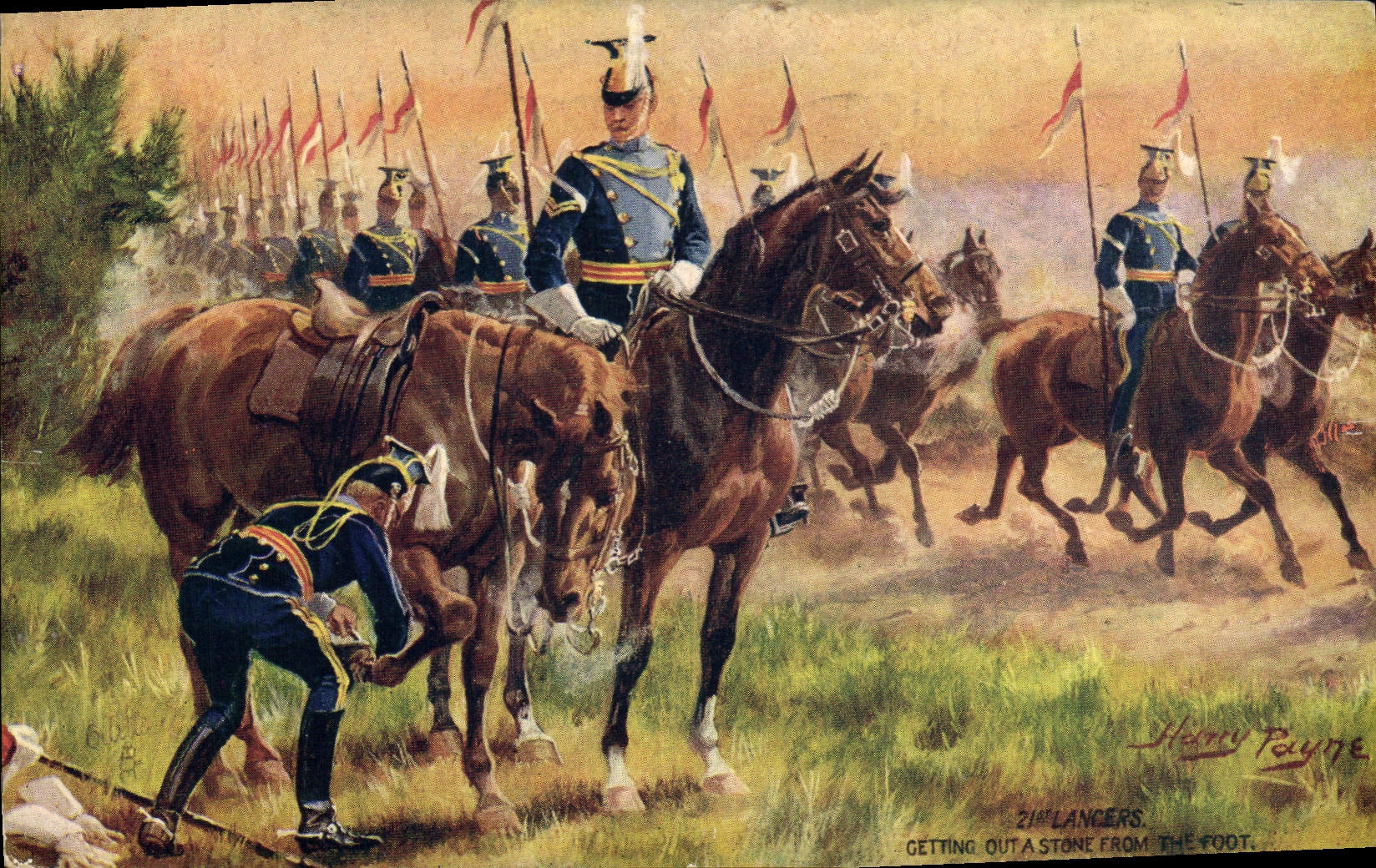 CPA Militaria 21 lancers 