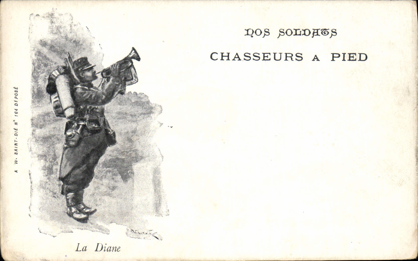 CPA Militaria Chasseurs a pied La diane