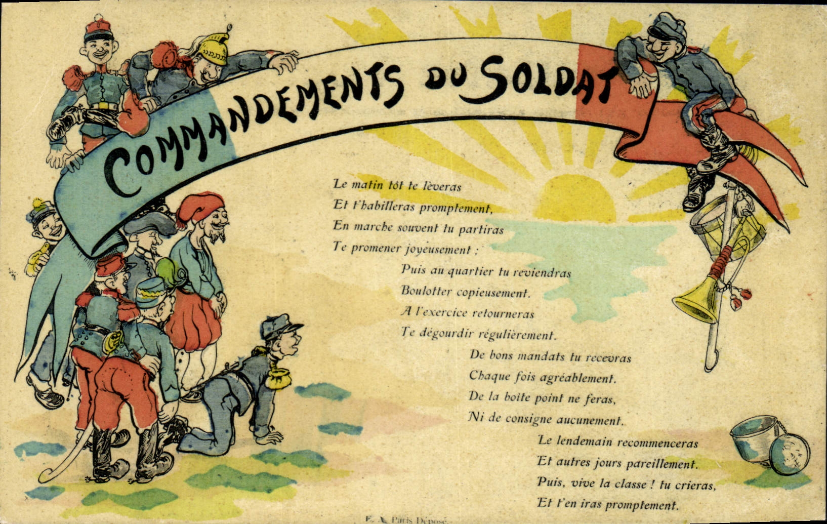 CPA Militaria Commandements du soldat 