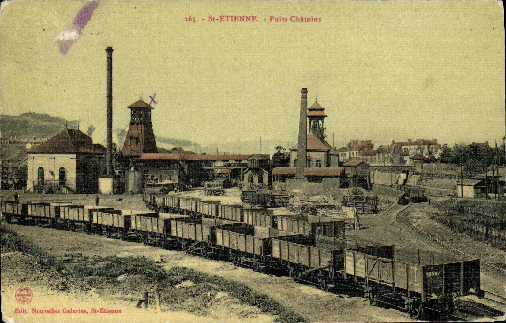 CPA Mine Mines St Etienne Puits Chatelus