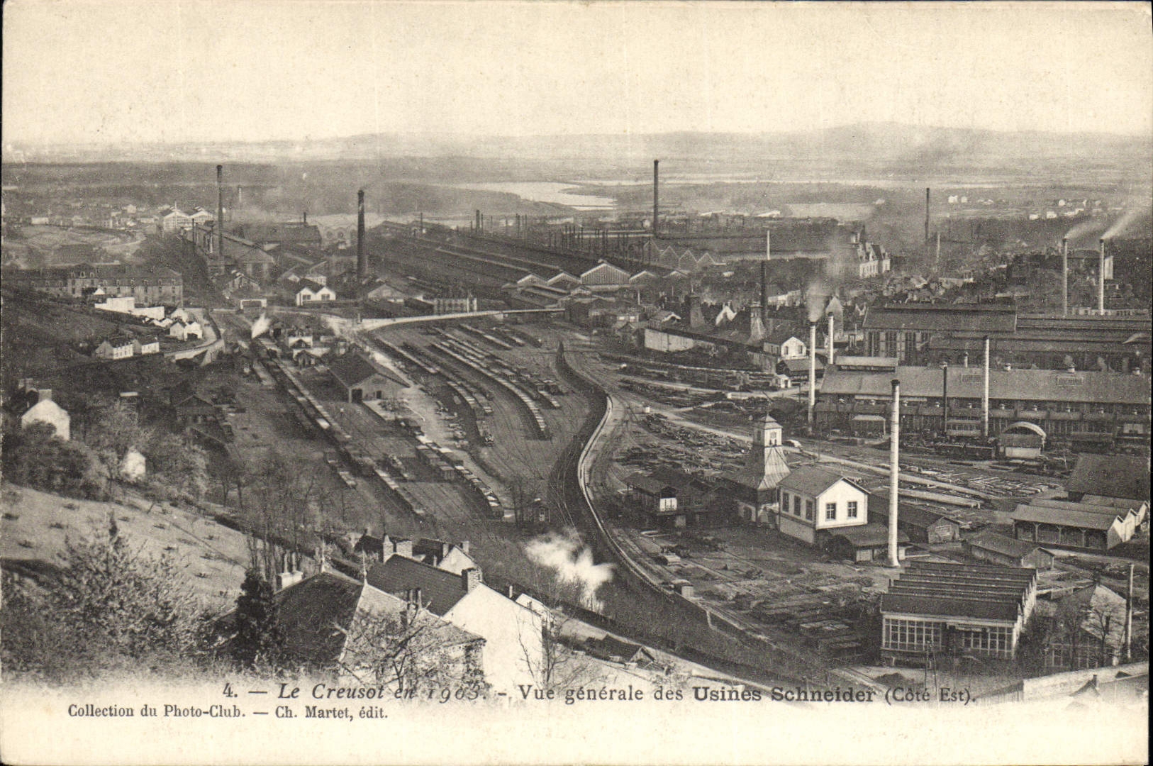 CPA Mine Mines Le Creusot en 1903 Vue generale des usines Schneider Cote Est