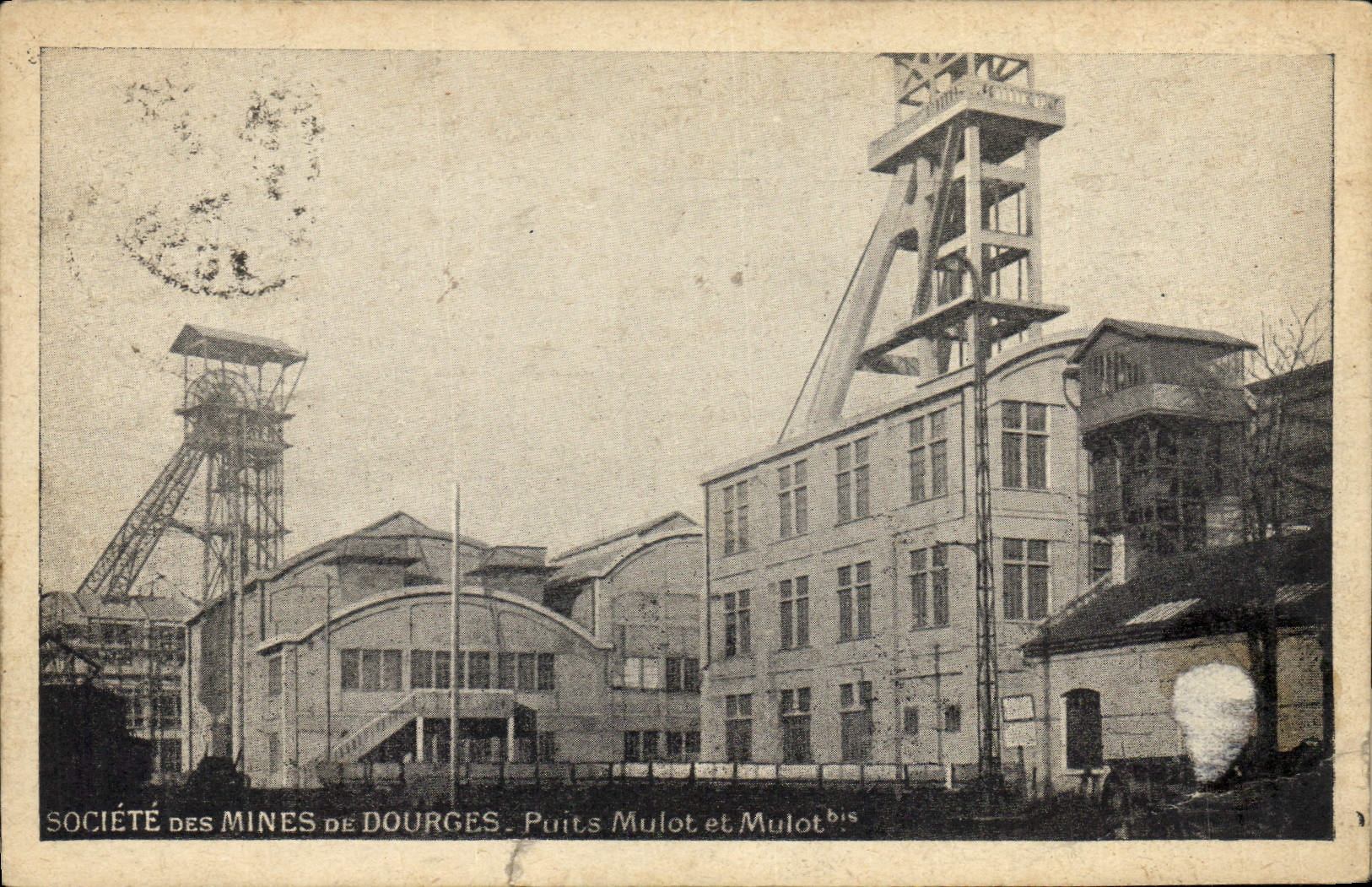 Vintage Postcard Mines Mines Company of the Mines of Dourges Puits Field mouse and Field mouse (a)