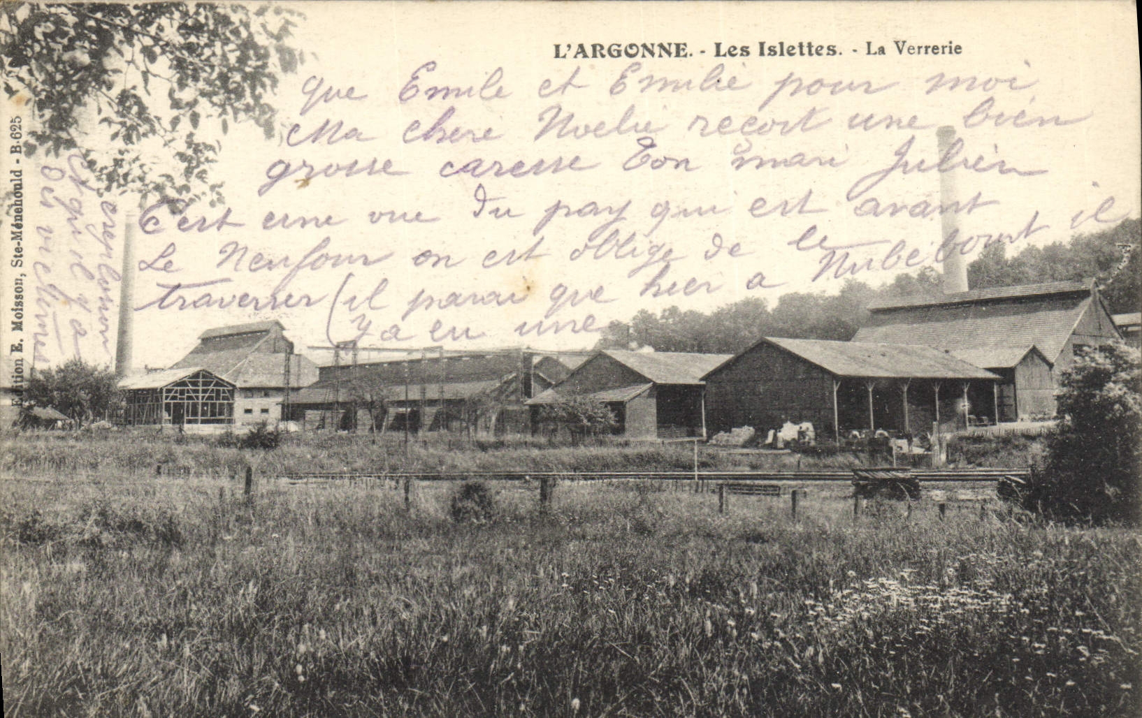Vintage Postcard Argonne Islettes the glassmaking