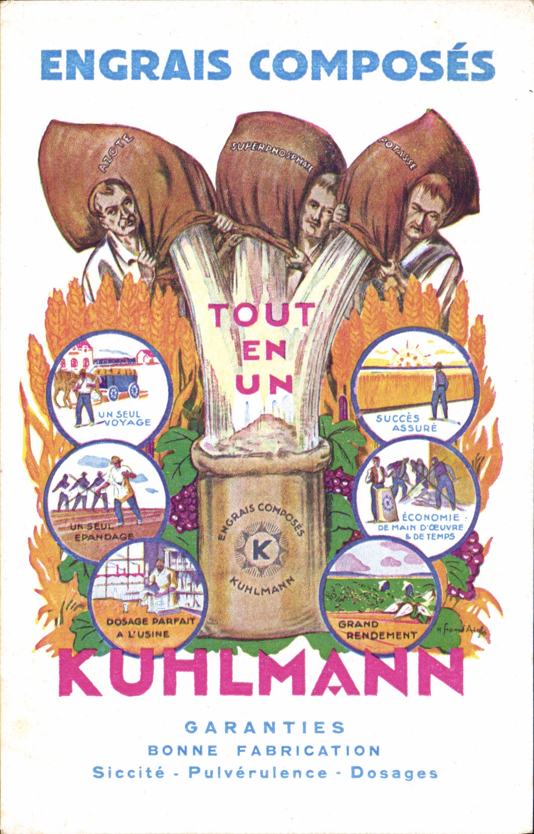 CPA Publicite Engrais composes Kuhlmann 