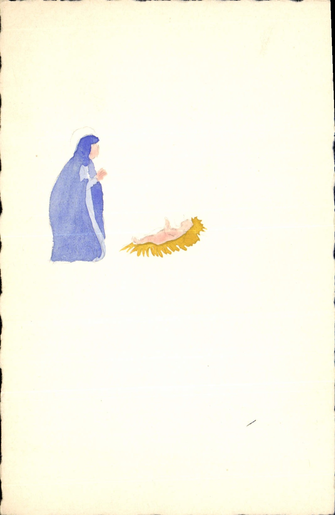 CPA Fantaisie (dessin a la main) Vierge Christ