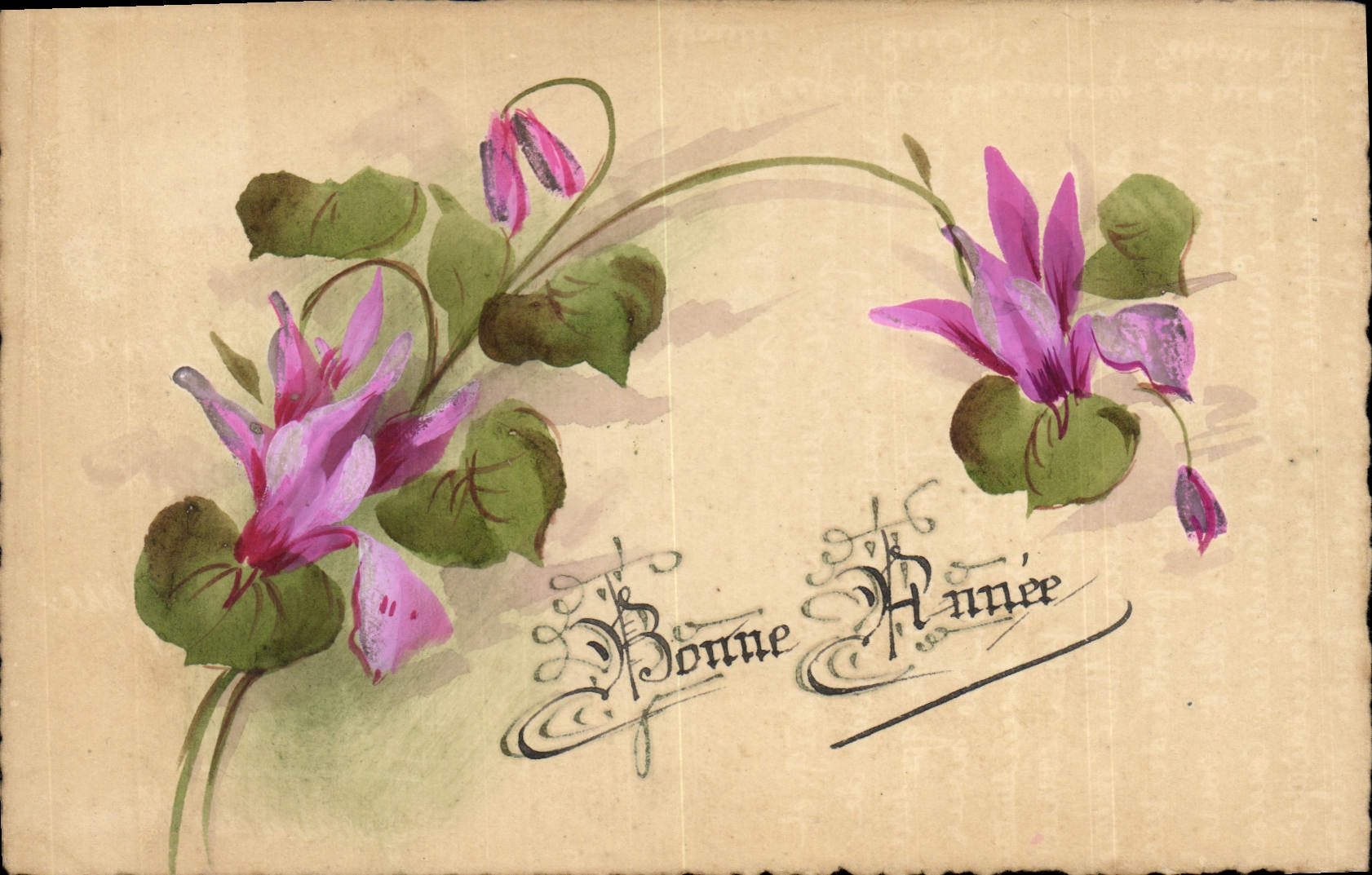 CPA Fantaisie (dessin a la main) Fleurs 