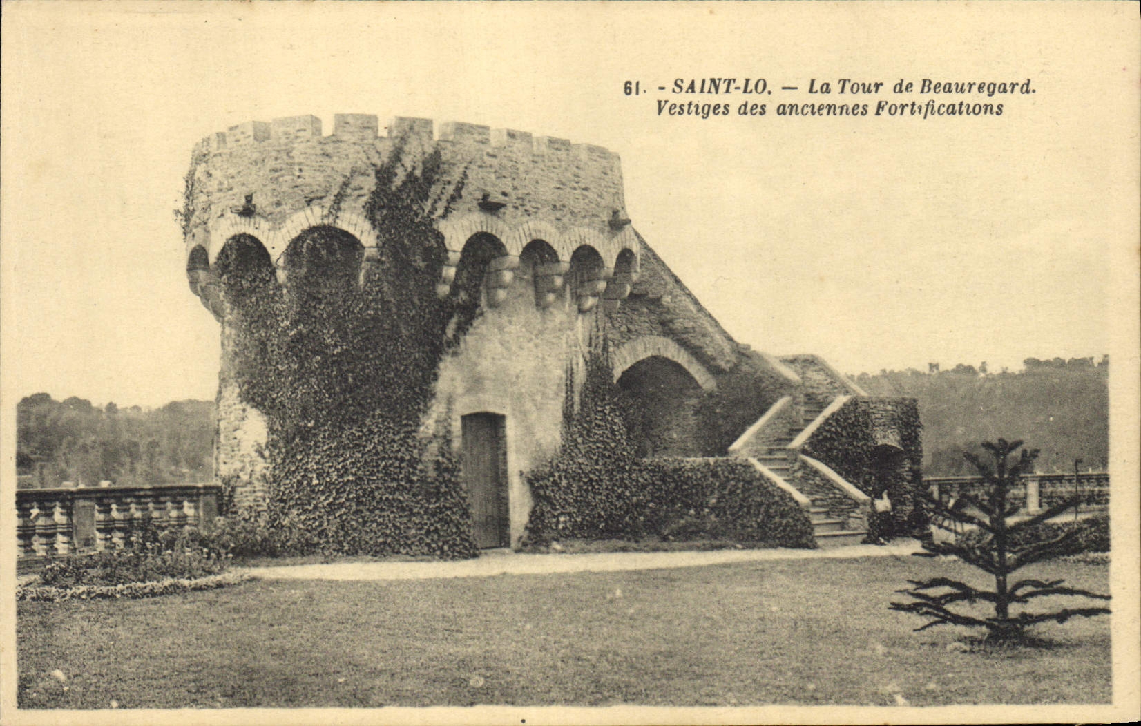 Vintage Postcard Holy Castle Lo the tower of Beauregard Vestiges of the old fortifications