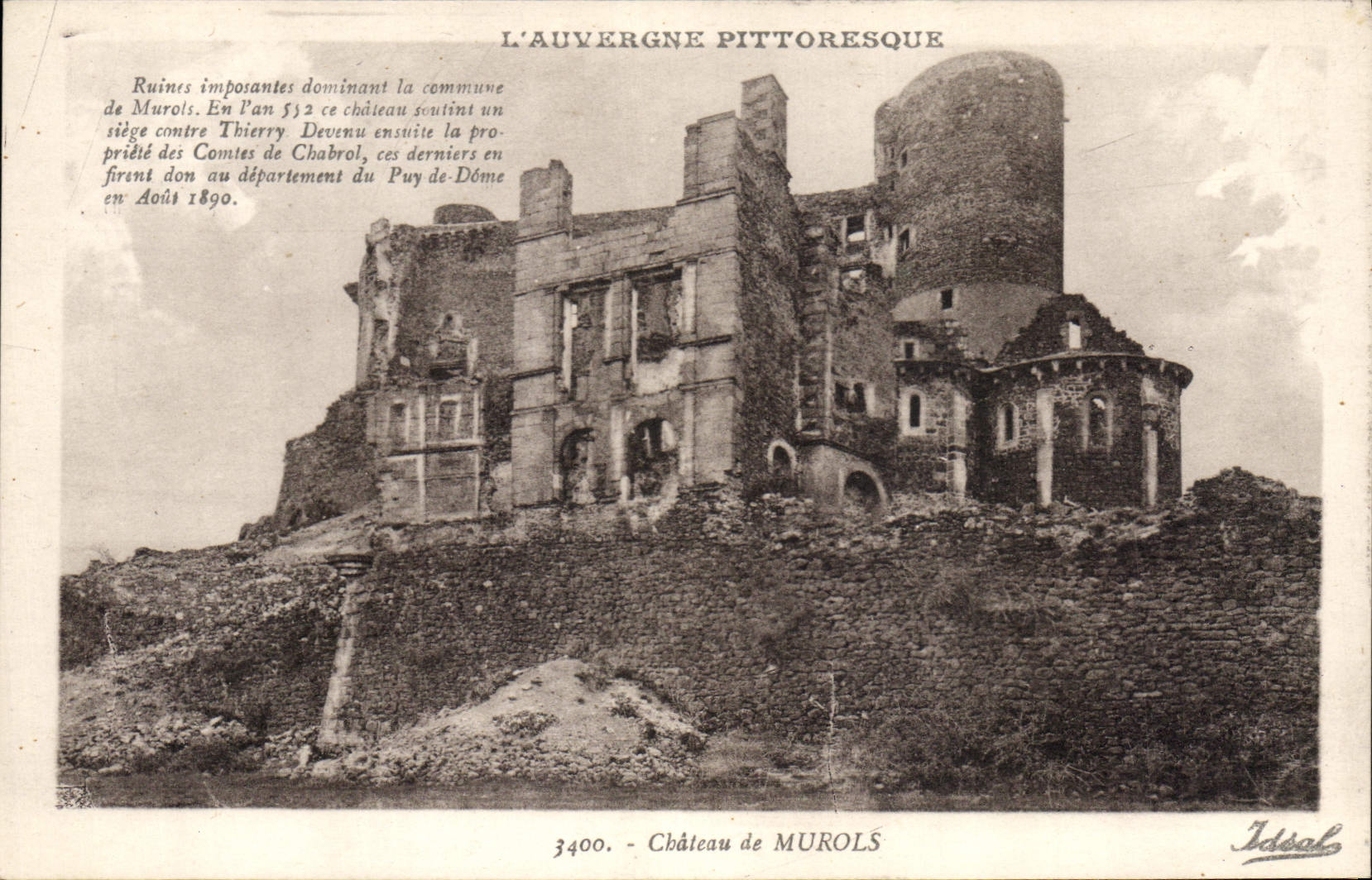 CPA Chateau de Murols Ruines