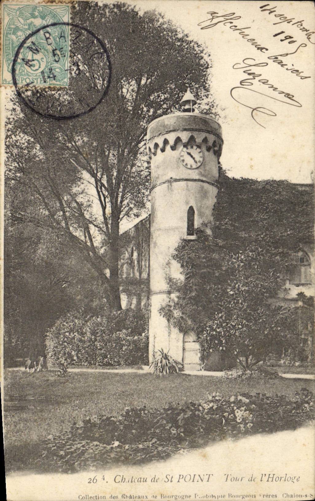 CPA Chateau de St Point Tour de l'horloge
