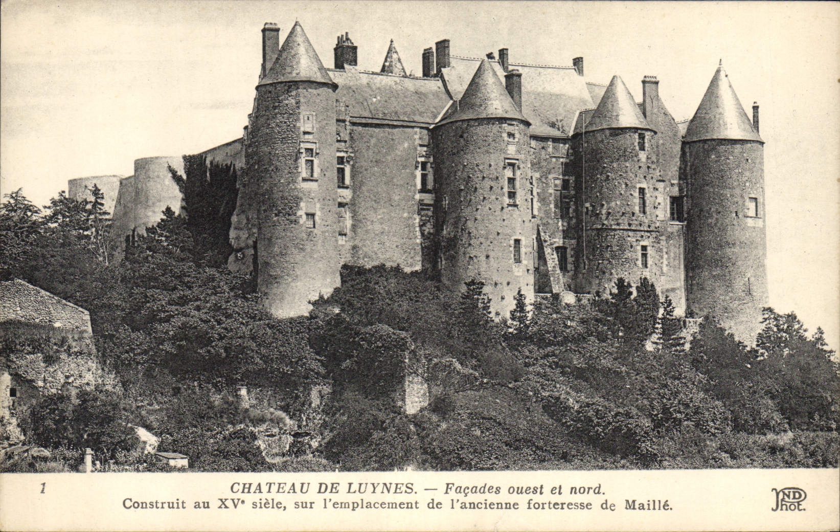 Vintage Postcard Castle of Luynes Built on the site of the old fortress of Mesh