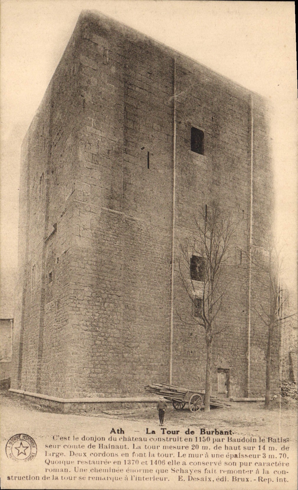 Vintage Postcard Castle the Tower of Burbant