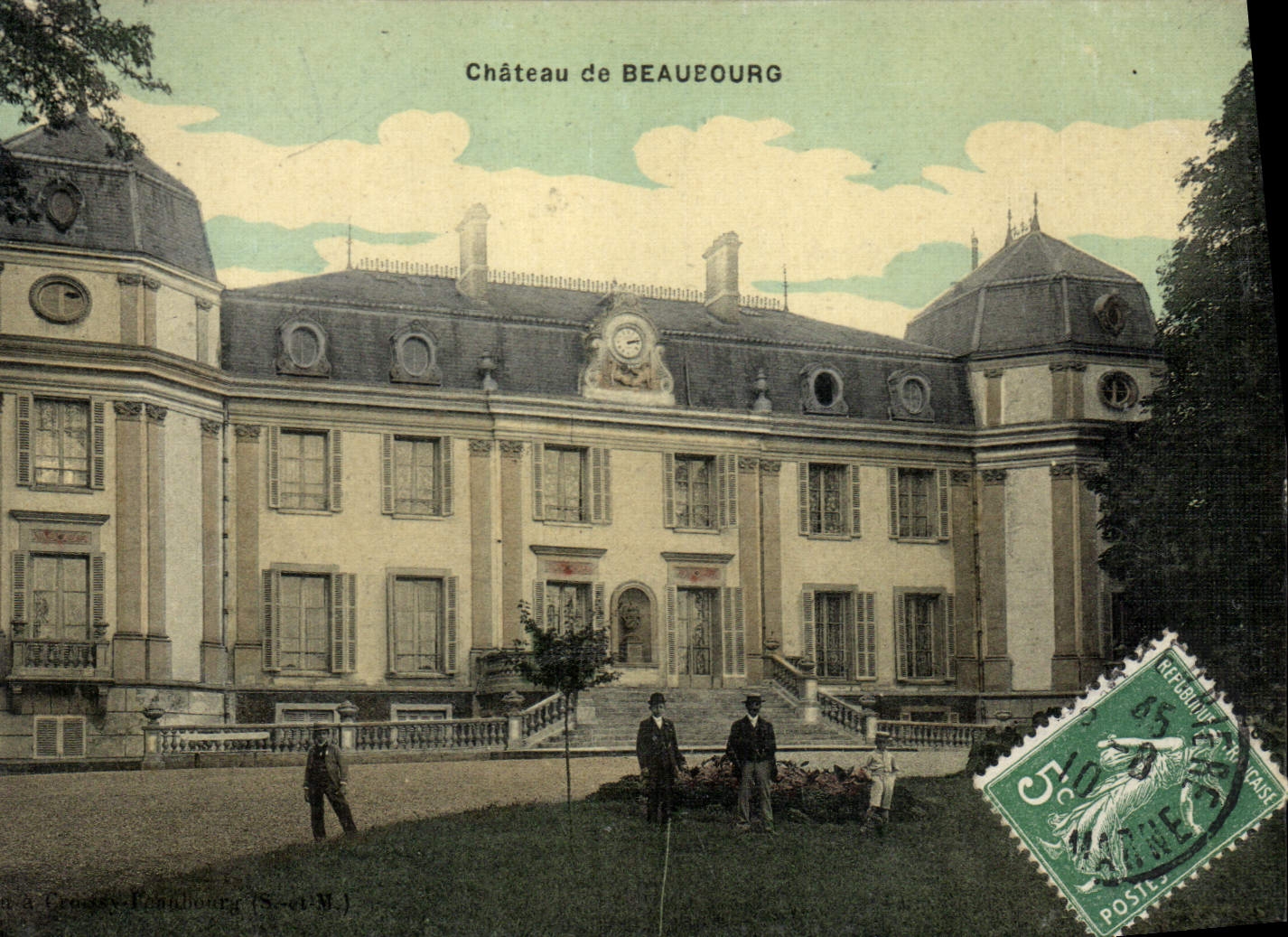 Vintage Postcard Castle of Beaubourg (chart toilee)