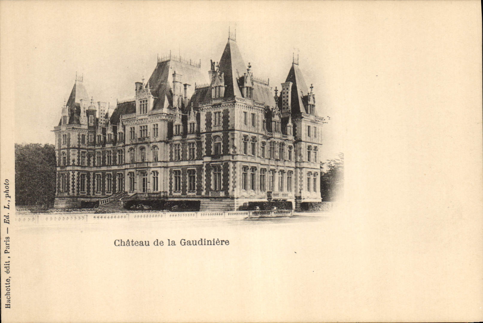 Vintage Postcard Castle of Gaudiniere