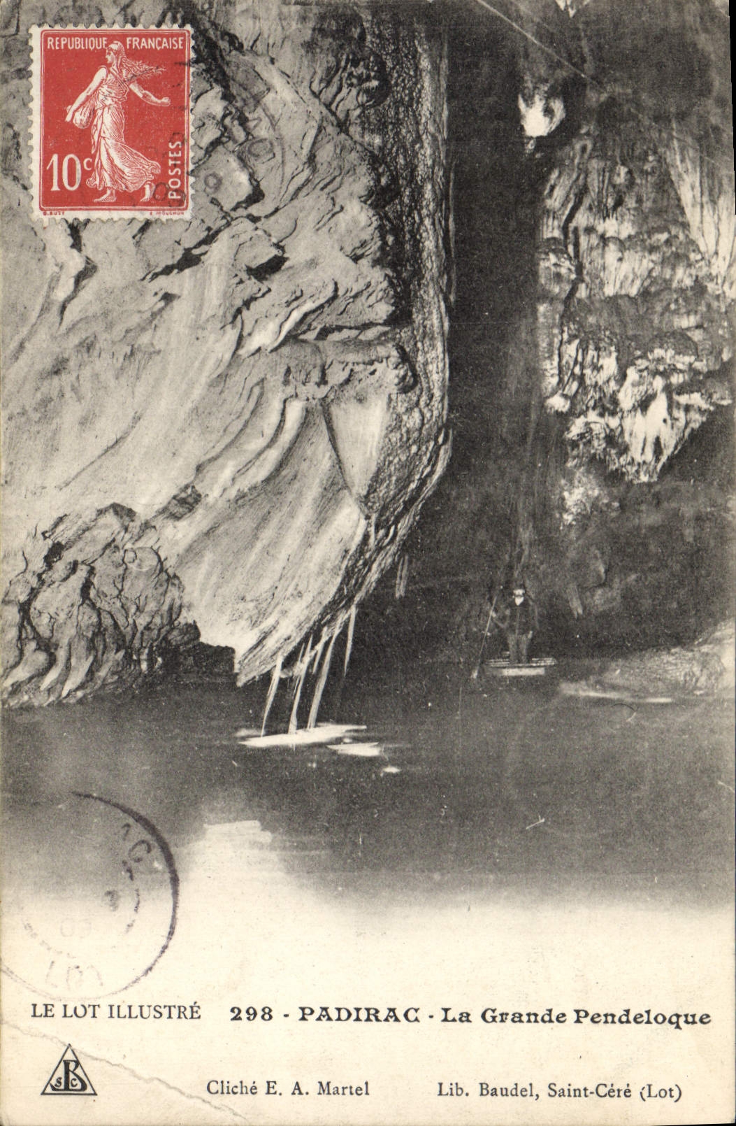 CPA Grottes Padirac La grande pendeloque