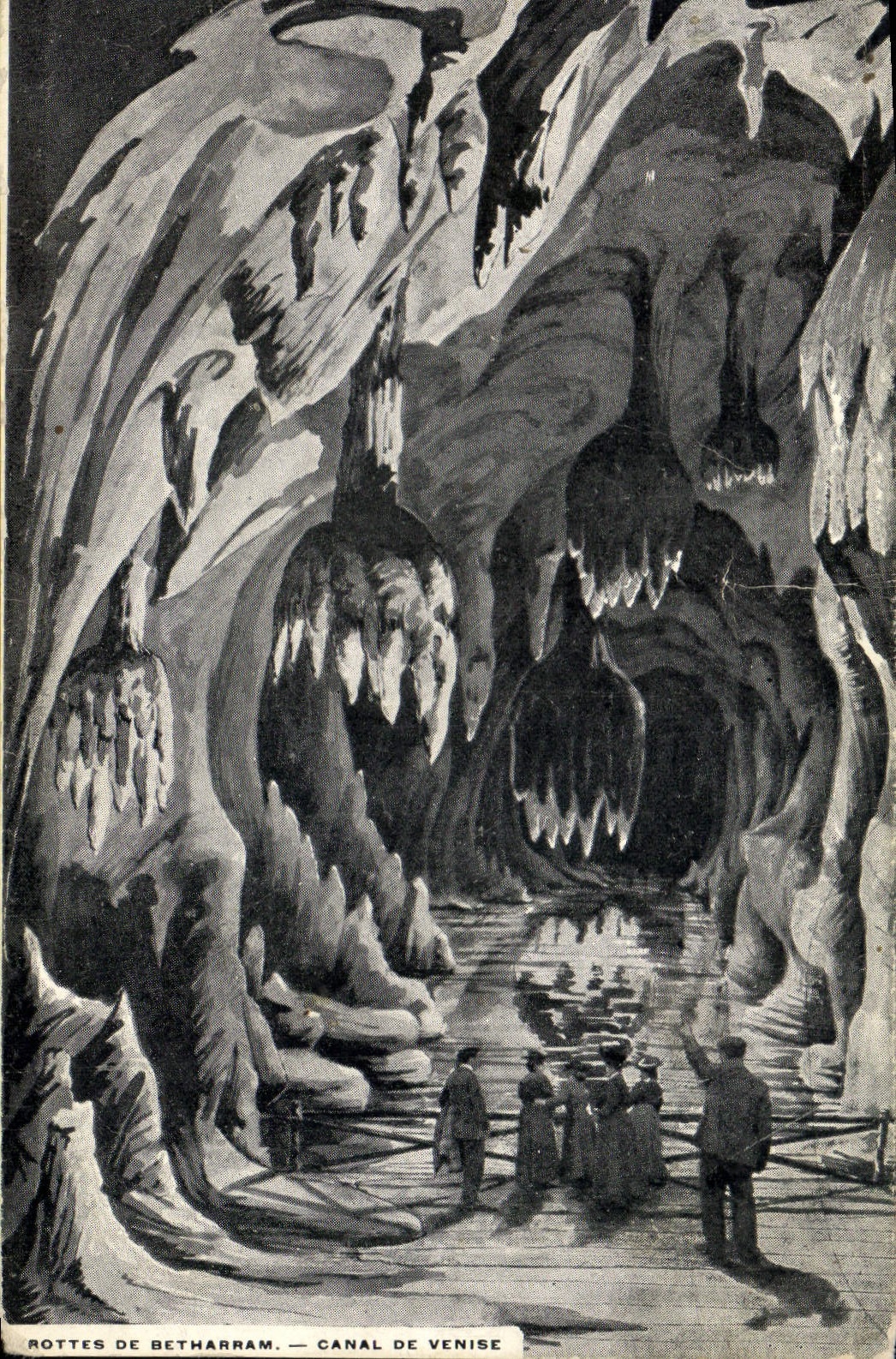 Vintage Postcard Caves of Betharram Channel of Venice