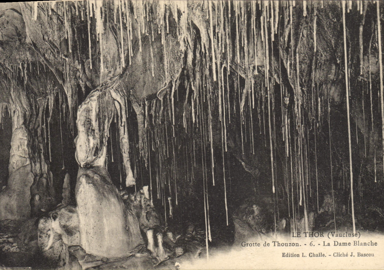 Vintage Postcard Caves Thor Cave of Thouzon the White Lady