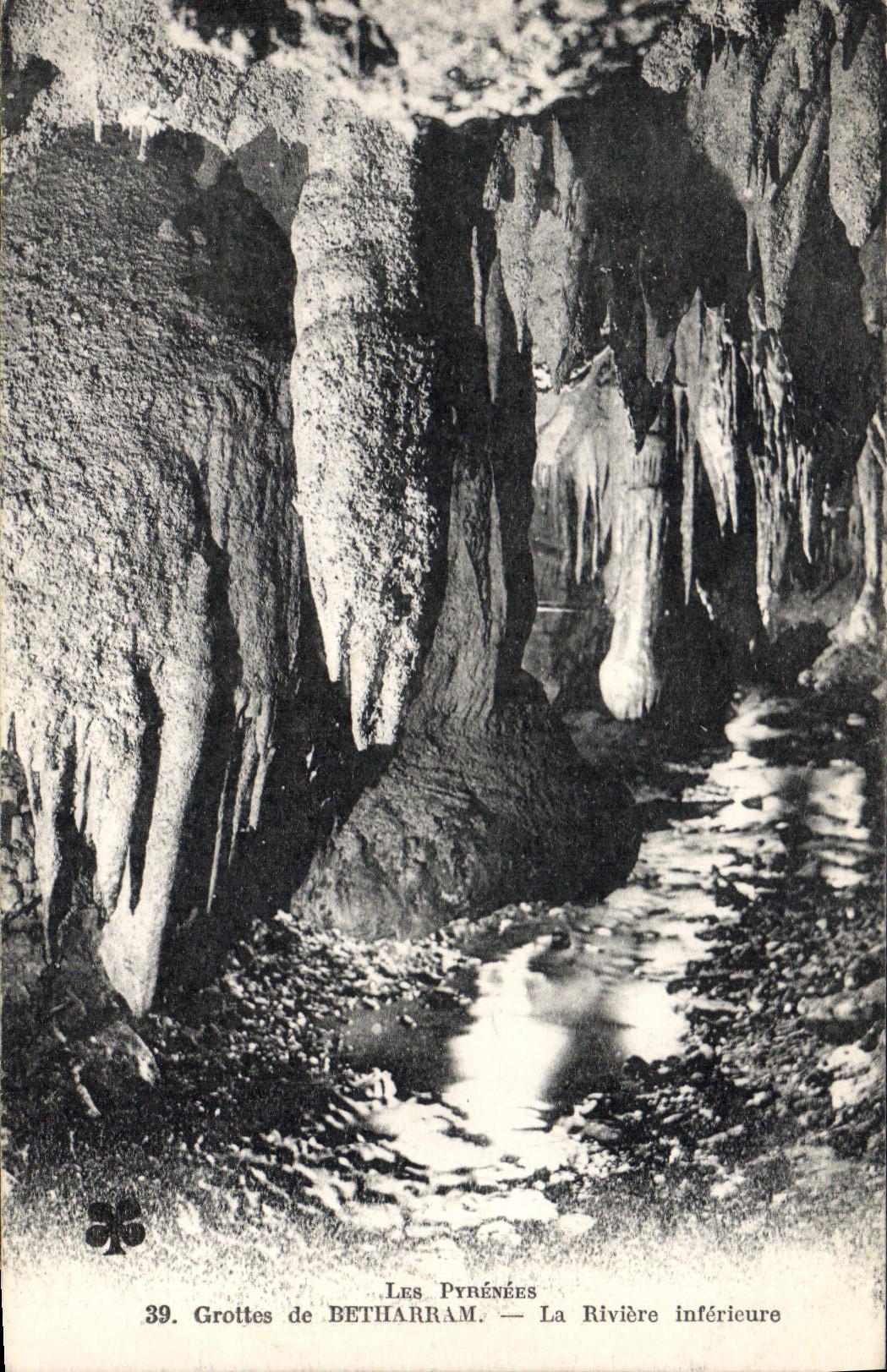 Vintage Postcard Caves of Betharram the lower river