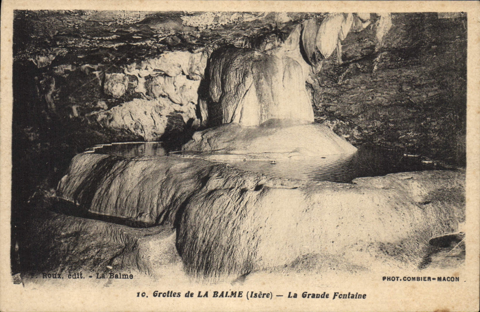 CPA Grottes de la Balme La grande fontaine