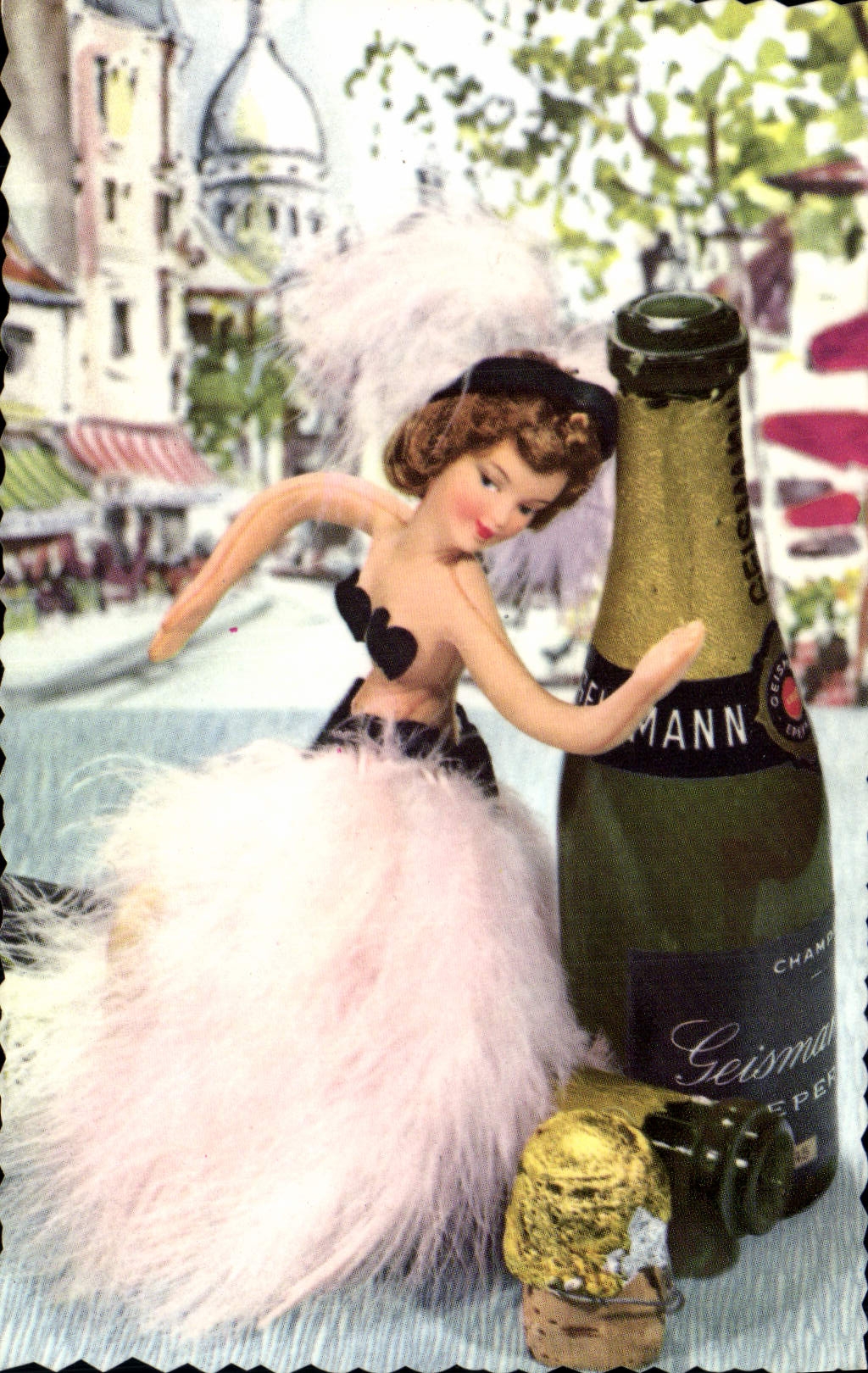 CPM Poupee Champagne Paris Sacre Coeur Montmartre
