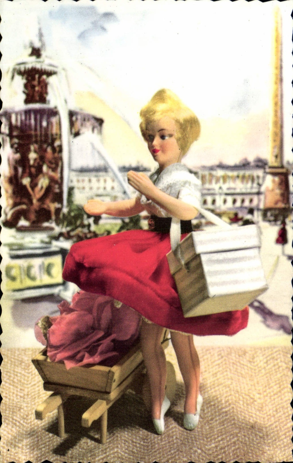 Modern Postcard Poupee Paris Places Harmony