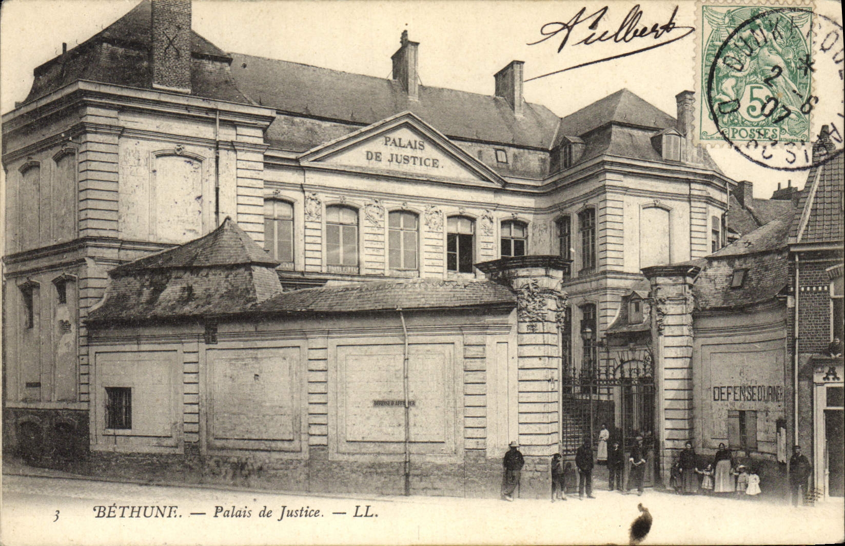 Vintage Postcard Law courts Bethune