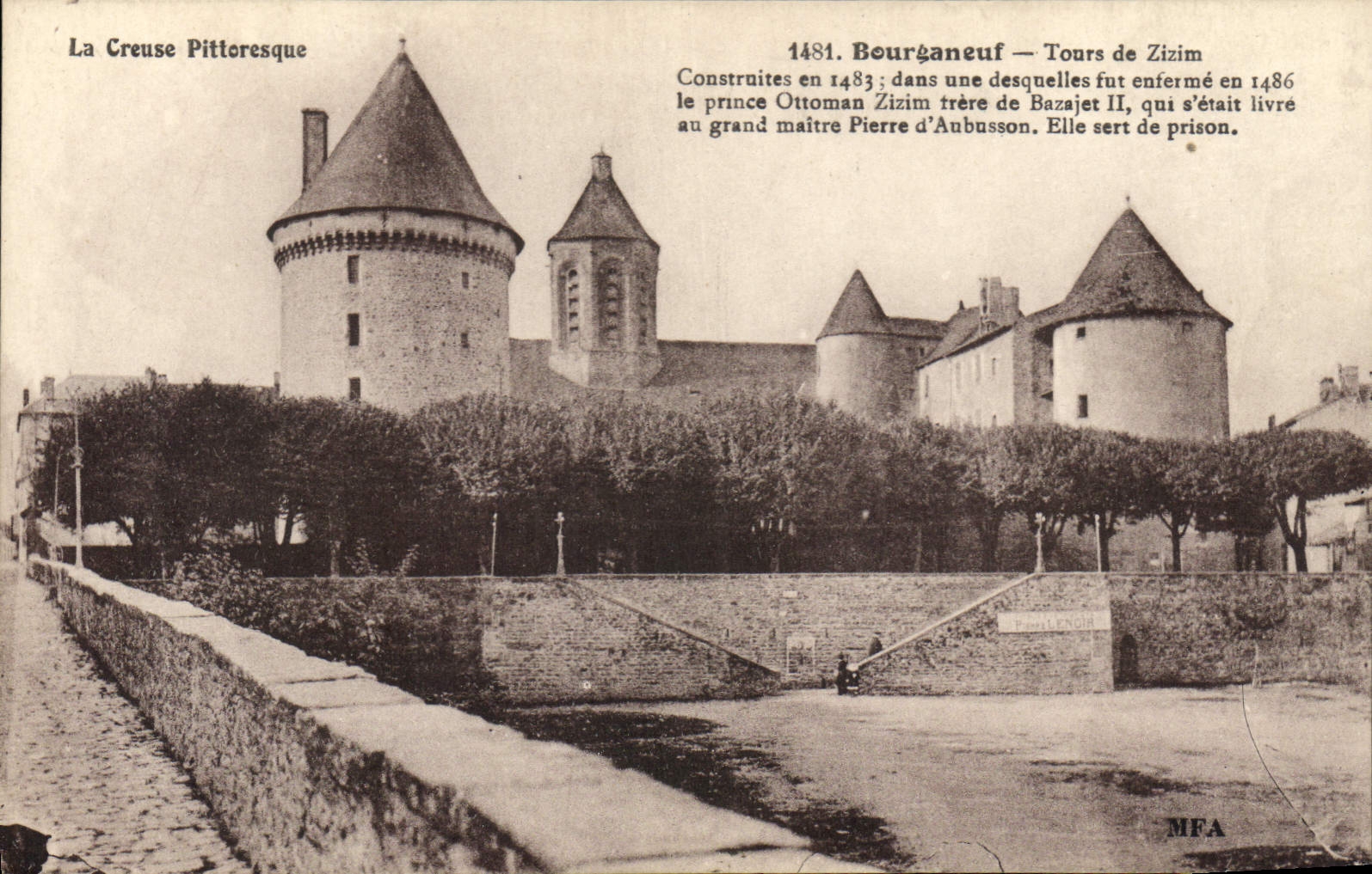 Vintage Postcard Law courts Bourganeuf Turns of Zizim