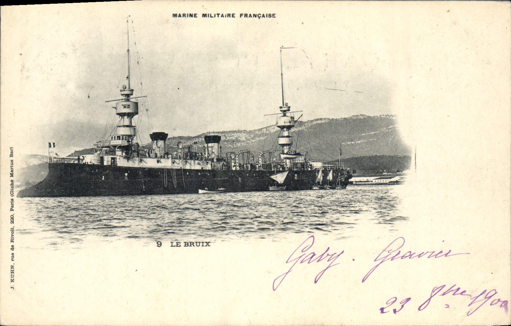 CPA Bateau de Guerre le Bruix