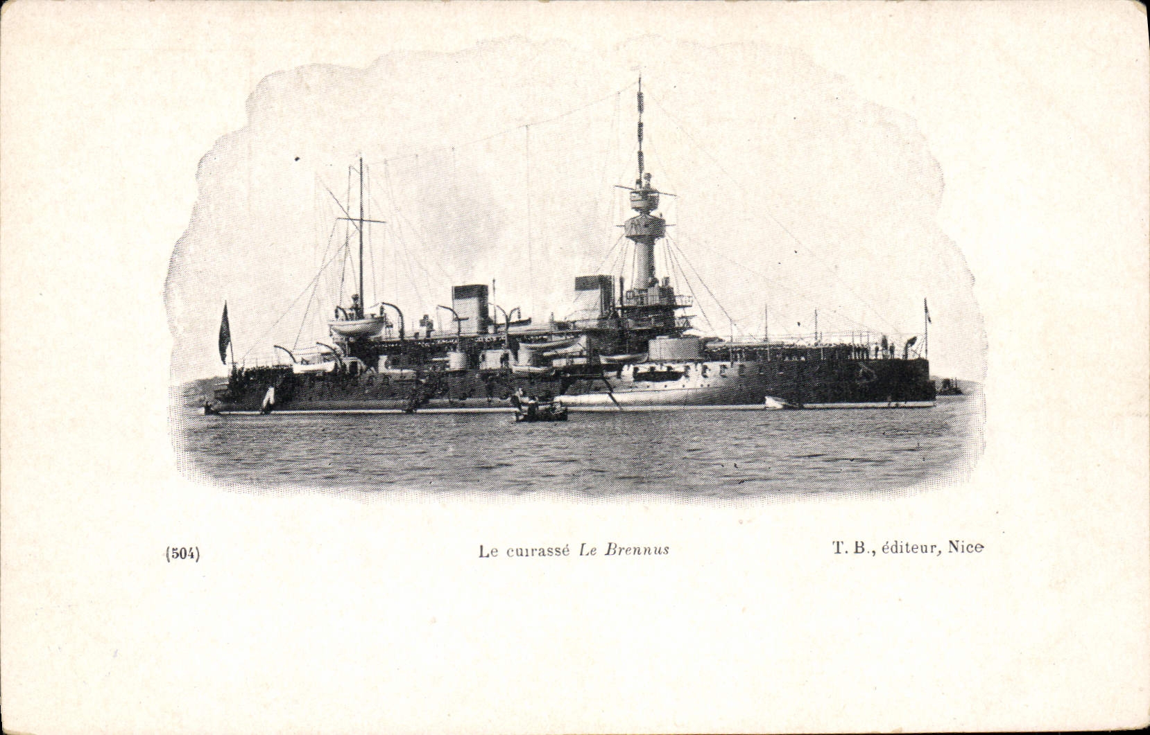 Vintage Postcard Warship armours It Brennus