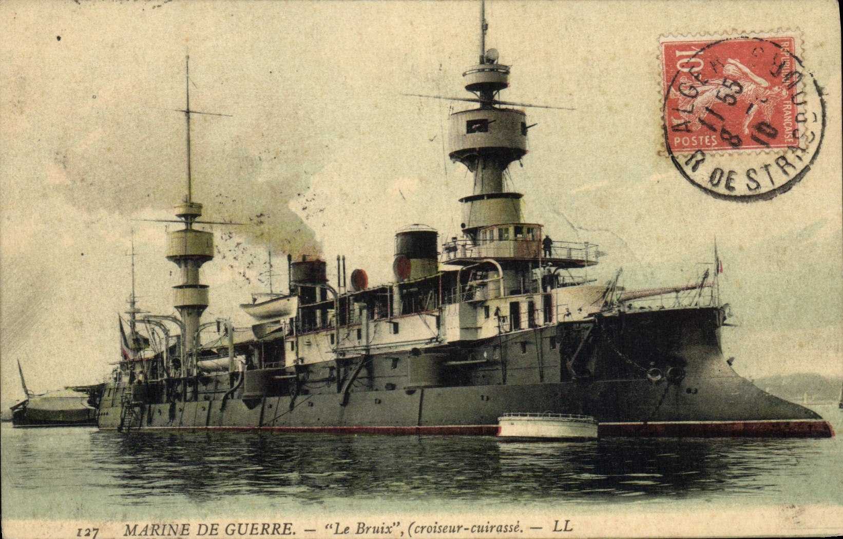 CPA Bateau de Guerre Le Bruix Croiseur Cuirasse