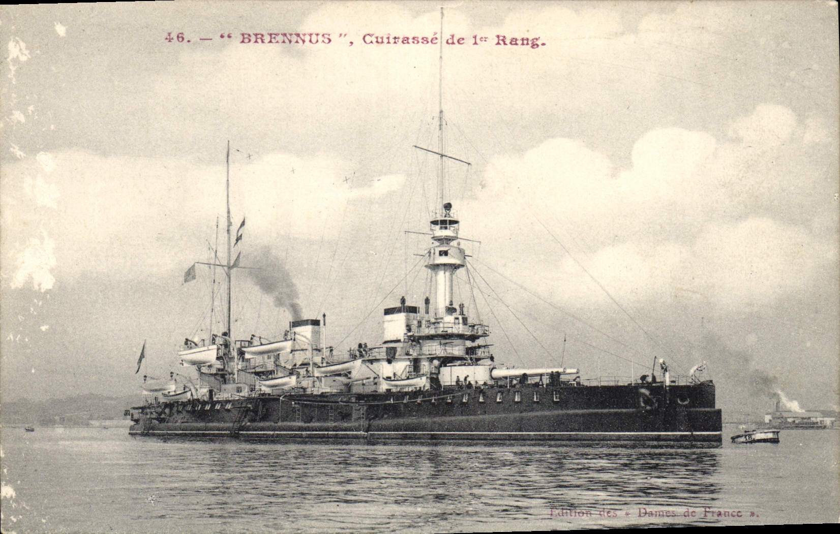 CPA Bateau de Guerre Brennus Cuirasse de 1er rang