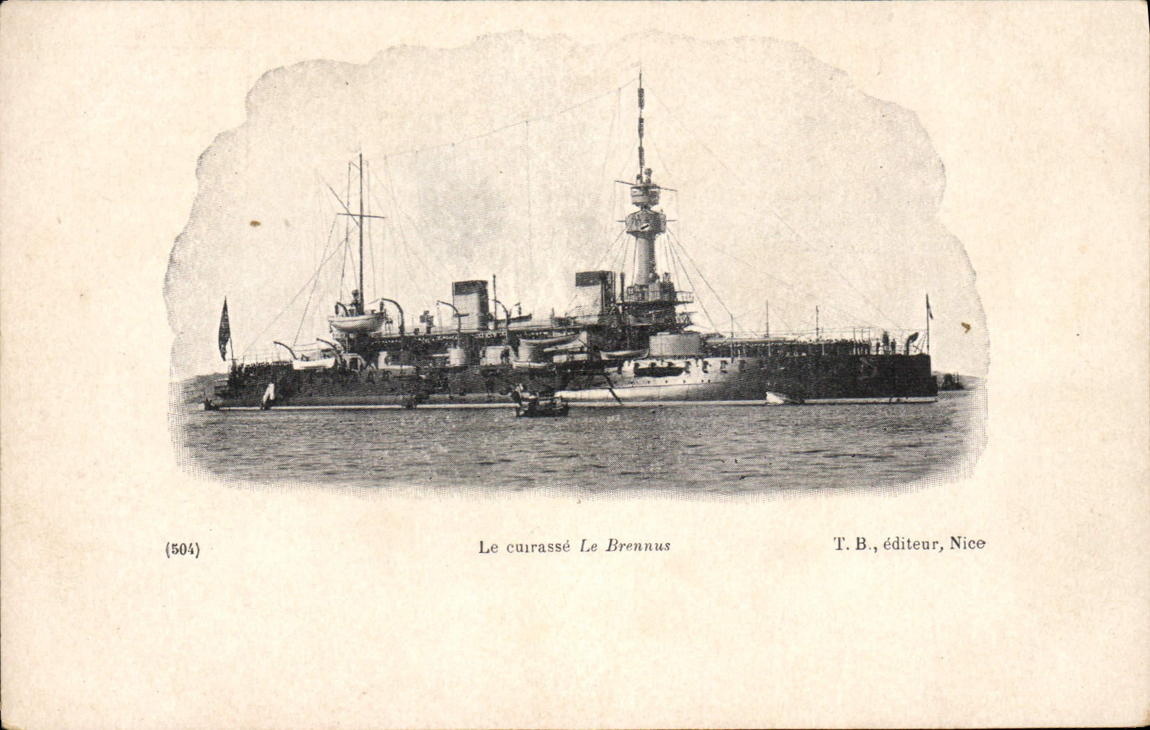 Vintage Postcard Warship the Armor of Brennus