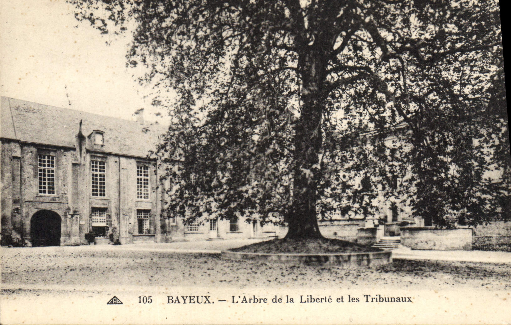 Vintage Postcard Bayeux the tree of freedom and courts