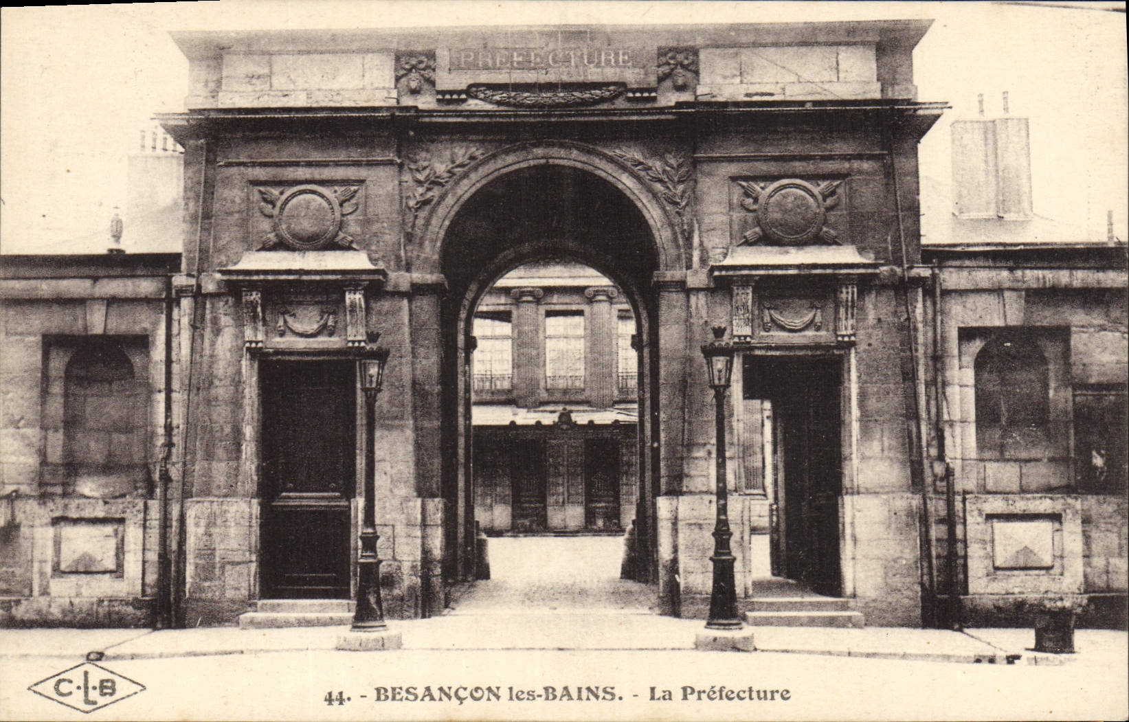 Vintage Postcard Besancon Prefecture Baths