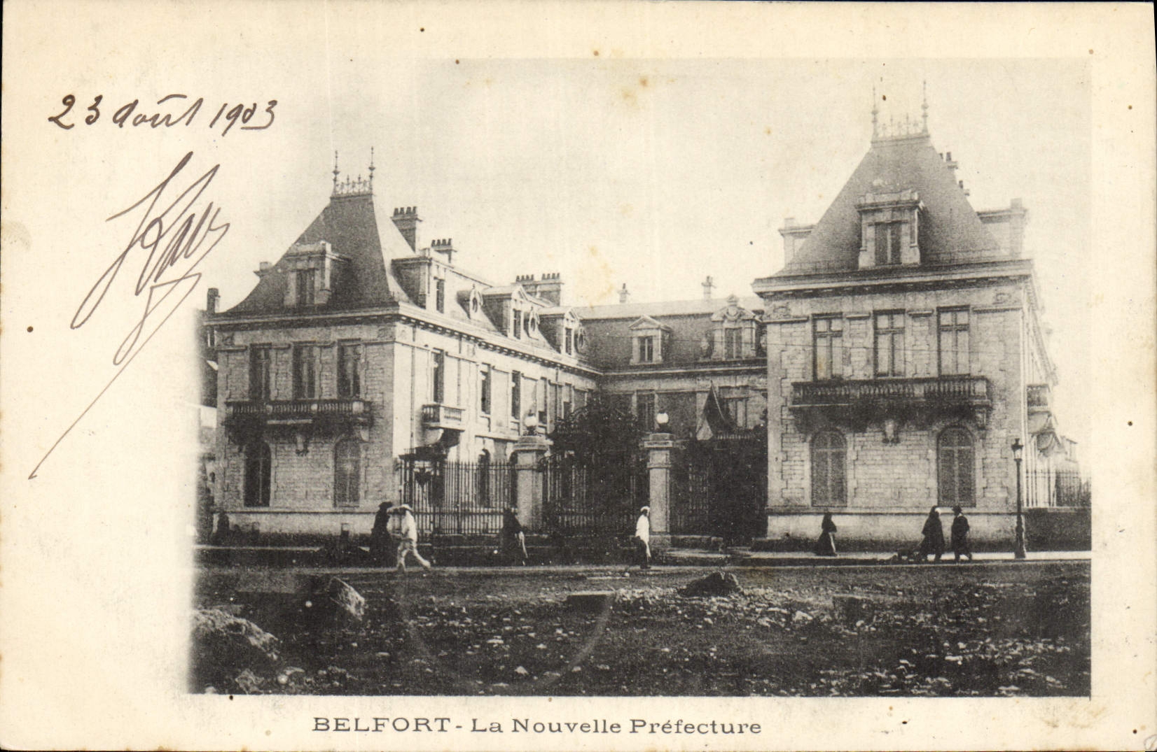 Vintage Postcard Belfort new Prefecture
