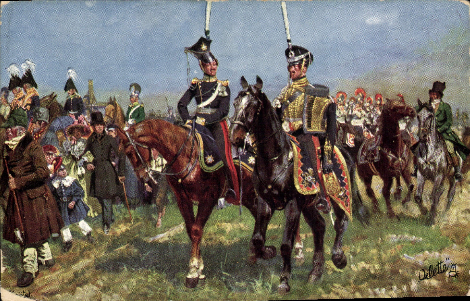 CPA Militaria Ruckkehr von der Parade 1830