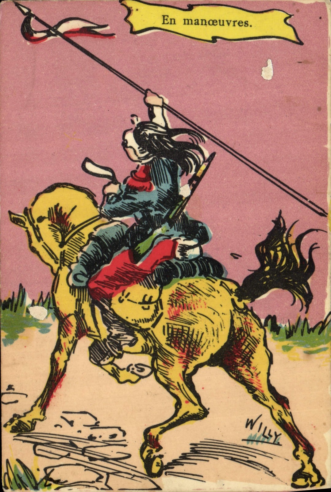 Vintage Postcard Militaria In operations