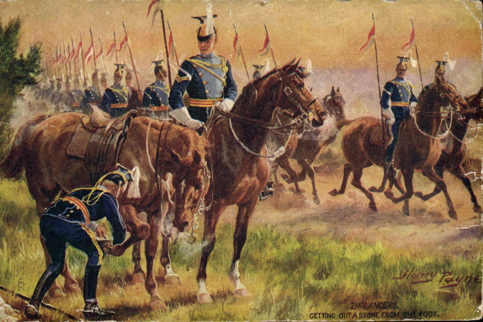 CPA Militaria 21st Lancers