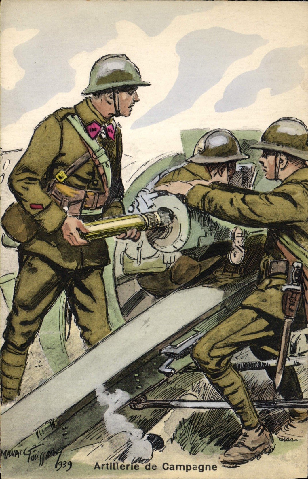 CPA Militaria Artillerie de campagne