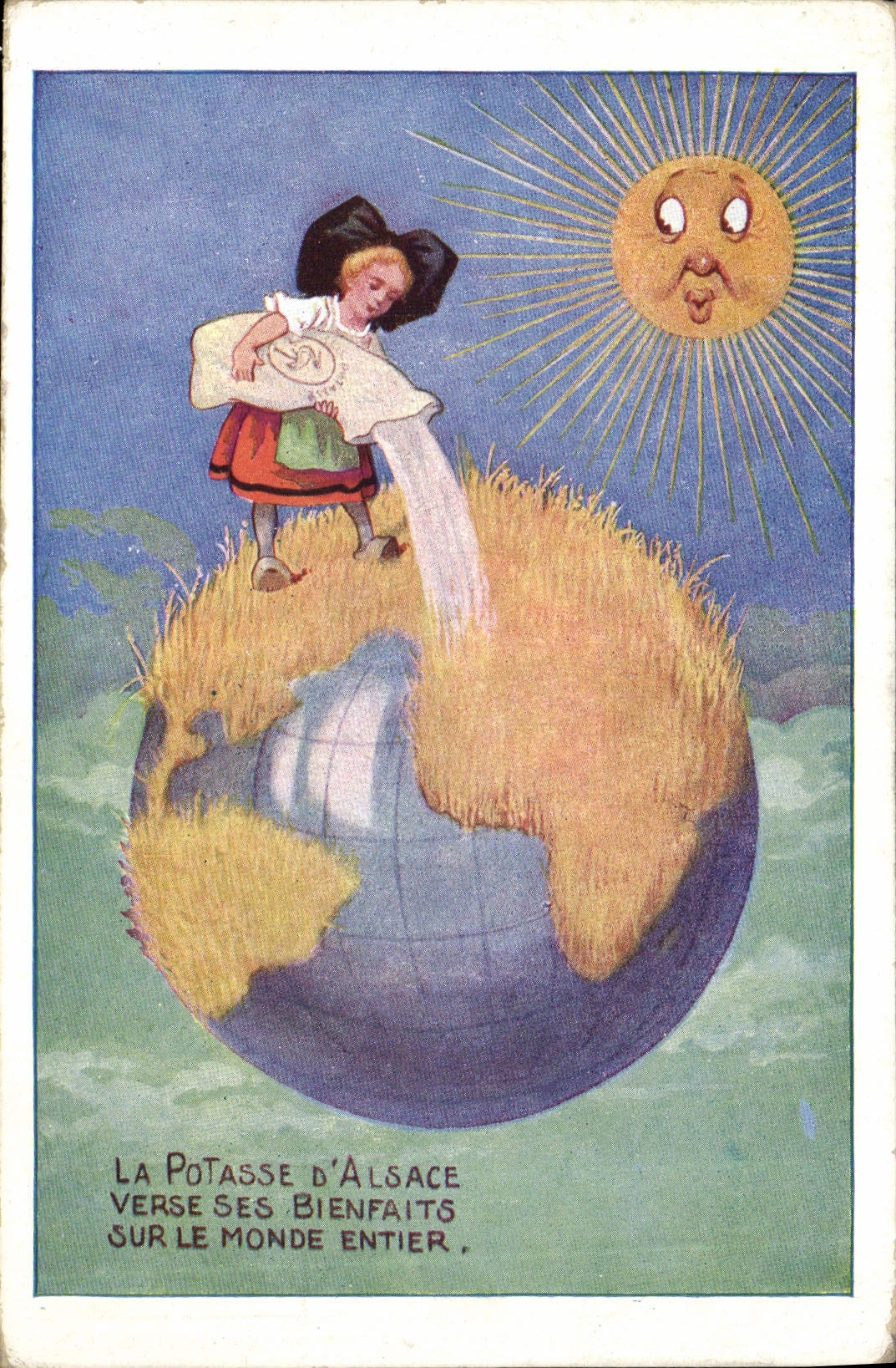 CPA Publicite Potasse d'Alsace Terre Soleil