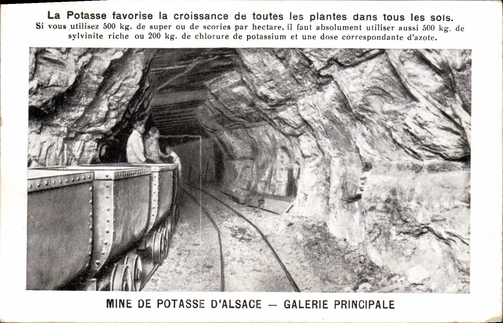 Vintage Postcard Publicity Mine of Potash of Alsace principal Gallery