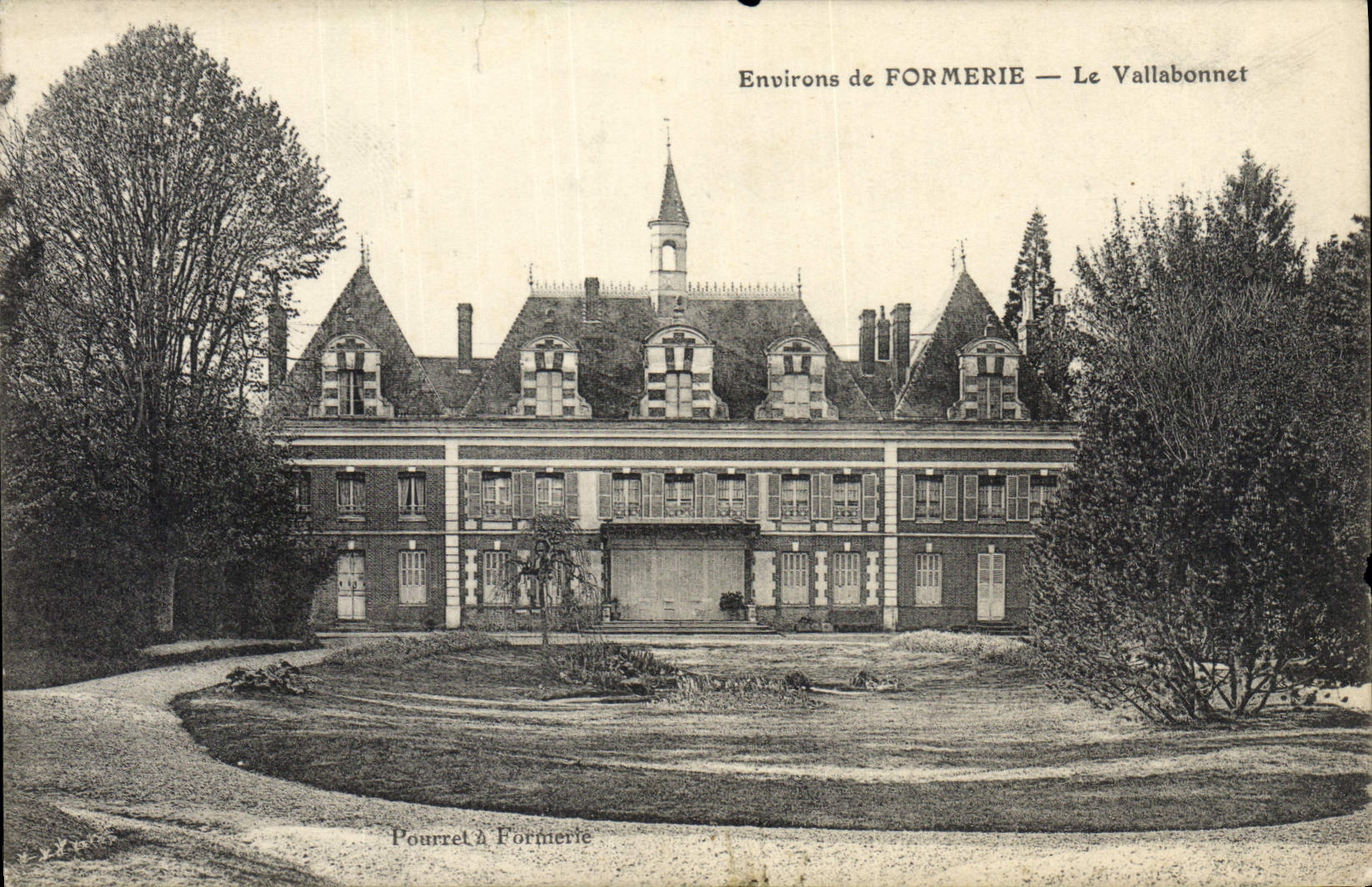 Vintage Postcard Castle Surroundings of Formerie Vallabonnet