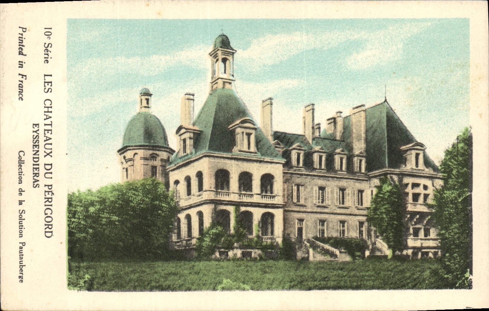 Vintage Postcard Castle Eyssendieras Perigord