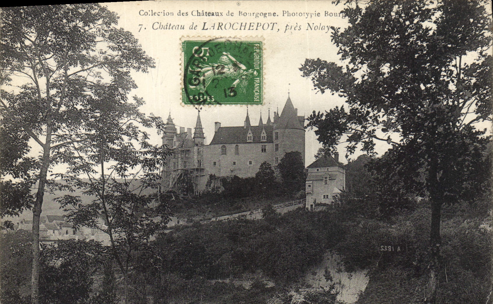 Vintage Postcard Castle of Larochepot close Nolay Burgundy
