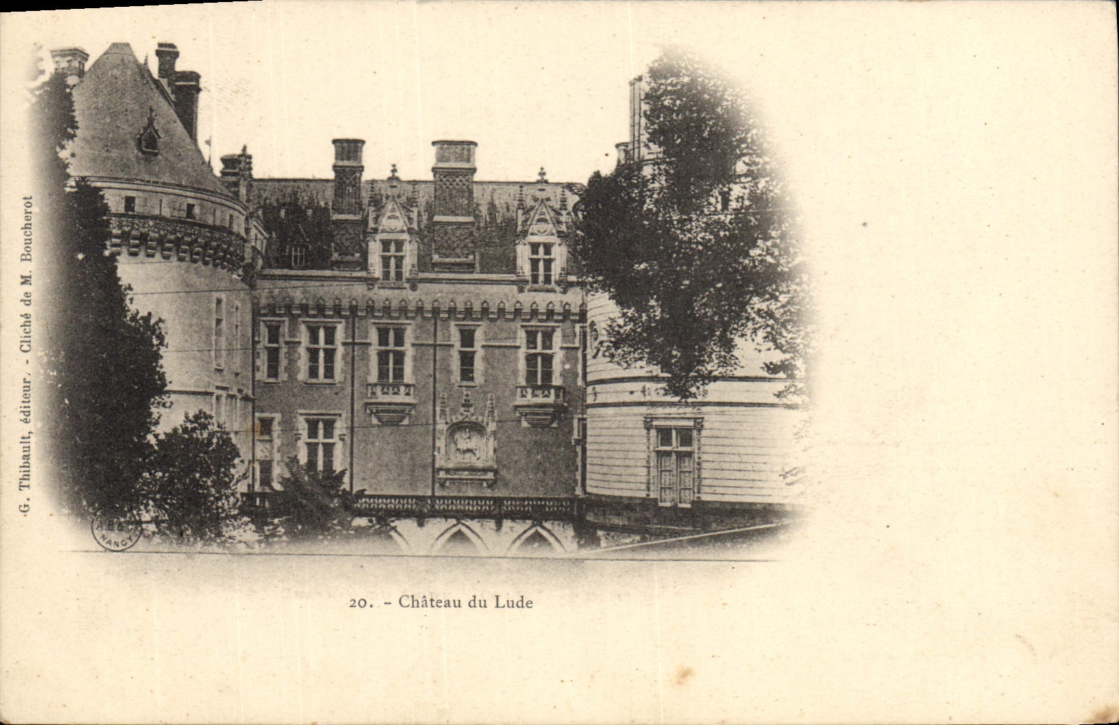 Vintage Postcard Castle of Lude